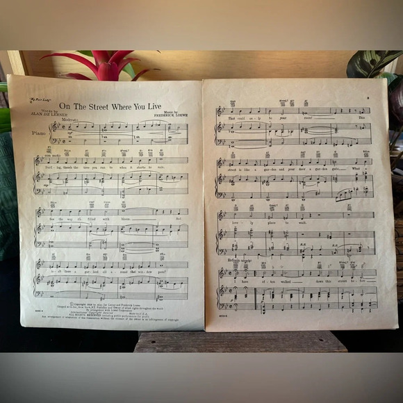 VINTAGE “On the Street Where You Live” Sheet Music Piano & Voice | My Fair Lady - Picture 5 of 9